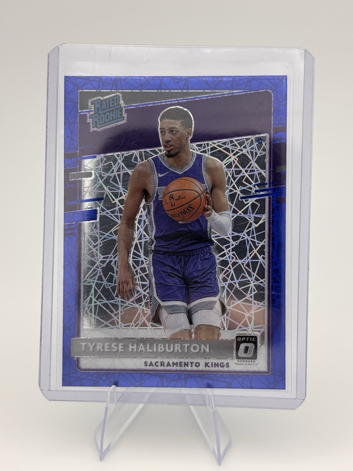 TYRESE HALIBURTON 2020 PANINI DONRUSS OPTIC RATED ROOKIE BLUE VELOCITY #162 RC