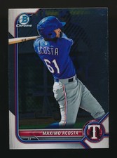 MAXIMO ACOSTA ⚾ 2022 Bowman Chrome Prospects #BCP113 Texas Rangers
