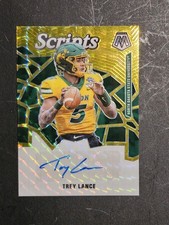 2021 Mosaic Draft Picks Trey Lance #SM-TL Scripts Gold Prizm Auto 4/10 pre-owned