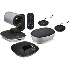 Logitech Group + Expansion Microphones Video Conferencing System Bundle