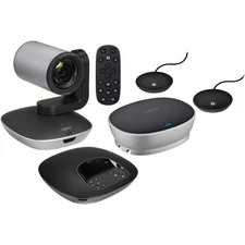 Logitech Group + Expansion Microphones Video Conferencing System Bundle
