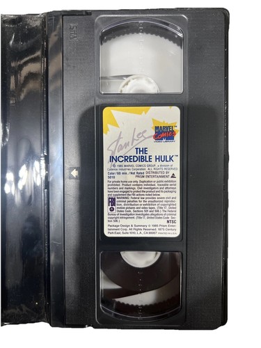 The Incredible Hulk When Monsters Meet VHS Marvel 1985 Used Tested - Imagen 5 de 9