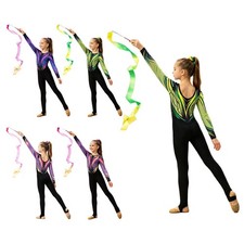 Girls Jumpsuit Gymnastics Bodysuit Back Design Leotard Full Length Unitard