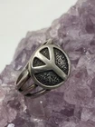 Vintage Silpada Sterling Silver Peace Sign Ring - Size 9