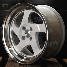 Whistler Kr1 16x8 4x100 20 Offset White Machine Lip 5 Spokes Sport 4 Wheels Set