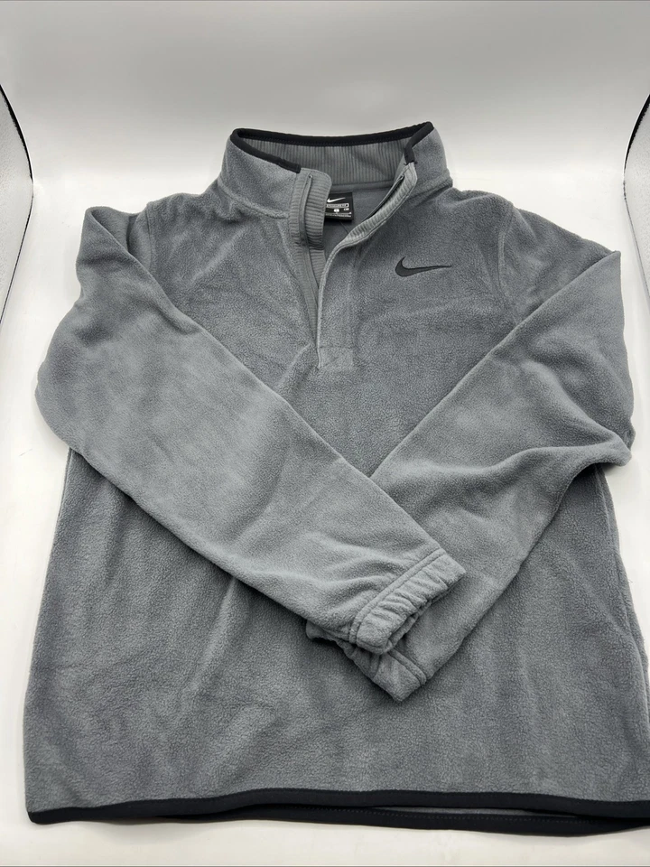 Nike Therma Fleece Niños Talla L Gris 1/4 Cremallera Ajuste Estándar Vellón Nuevo con Etiquetas Foto 4 de 4