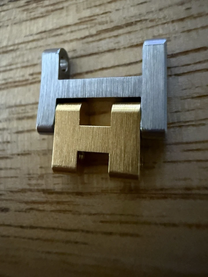 Peças de pulseira de relógio HERMES Clipper 12mm link genuíno - Imagem 2 de 4