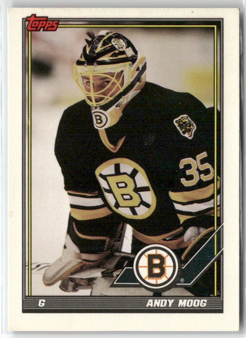 1991-92 TOPPS #338 ANDY MOOG BOSTON BRUINS