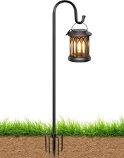 XDW-GIFTS Bird Feeder Pole for Outdoor, 45 Inch Shepherds 45 INCH, Black 