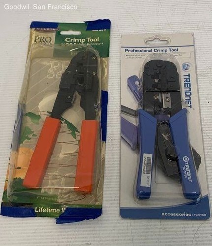 2 Pro Crimp Tools Belkin F4F198 RJ45 & Trendnet TC-CT68 RJ-45/RJ-11 &12