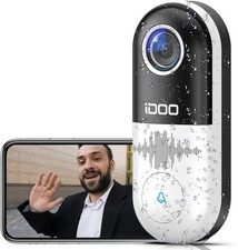 iDOO Smart Home Wired Video Doorbell & Chime - 1080p HD Night Vision 2-Way Audio