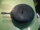 VINTAGE GRISWOLD CAST IRON SELF BASTING PAN #10 WITH GRISWOLD LID # 10-NICE SET
