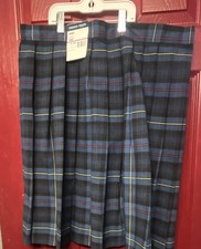 Size 18 plus. French Toast Blue Black Red Yellow Plaid Girls Uniform Skirt.