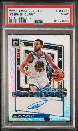 2023 PANINI DONRUSS OPTIC OPTI-GRAPHS #OGCUR STEPHEN CURRY PSA 9