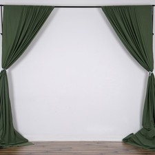 WILLOW GREEN 10 x 10 ft Polyester BACKDROP CURTAINS Drapes Panels Home Party