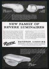 1960 Revere mercury vapor streetlight street light 3 models photo vtg print ad