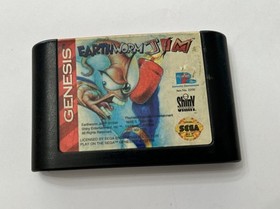 Earthworm Jim (Sega Genesis, 1994) Cartridge & Manual