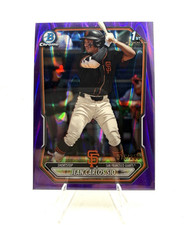 2 cards 2026 Bowman Chrome 1st Purple Lava /250, base chrome Jean Carlos Sio 
