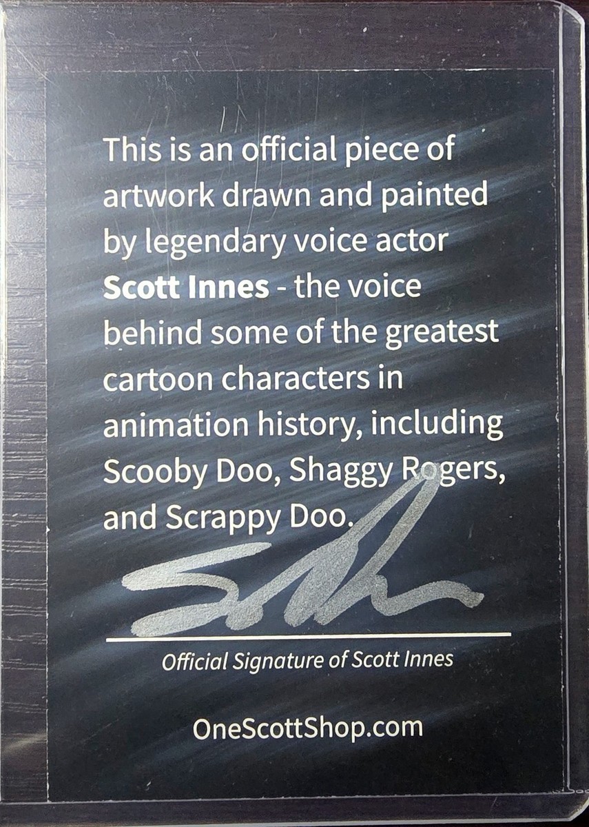 激レア！スクービードゥー 非売品直筆サイン入りポスター新品 SCOOBIE DO Scooby-Doo and Shaggy Painting Autographed Trading Card by Scott