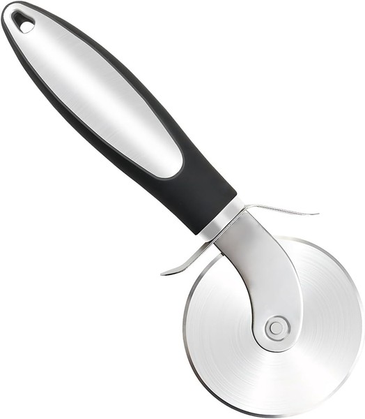 Pizzaschneider Edelstahl Superscharfer Pizzaroller Mit Ergonomischem Griff Und-image