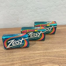 Zest Deodorant Beauty Bar Soap Vintage Packaging Set of 3