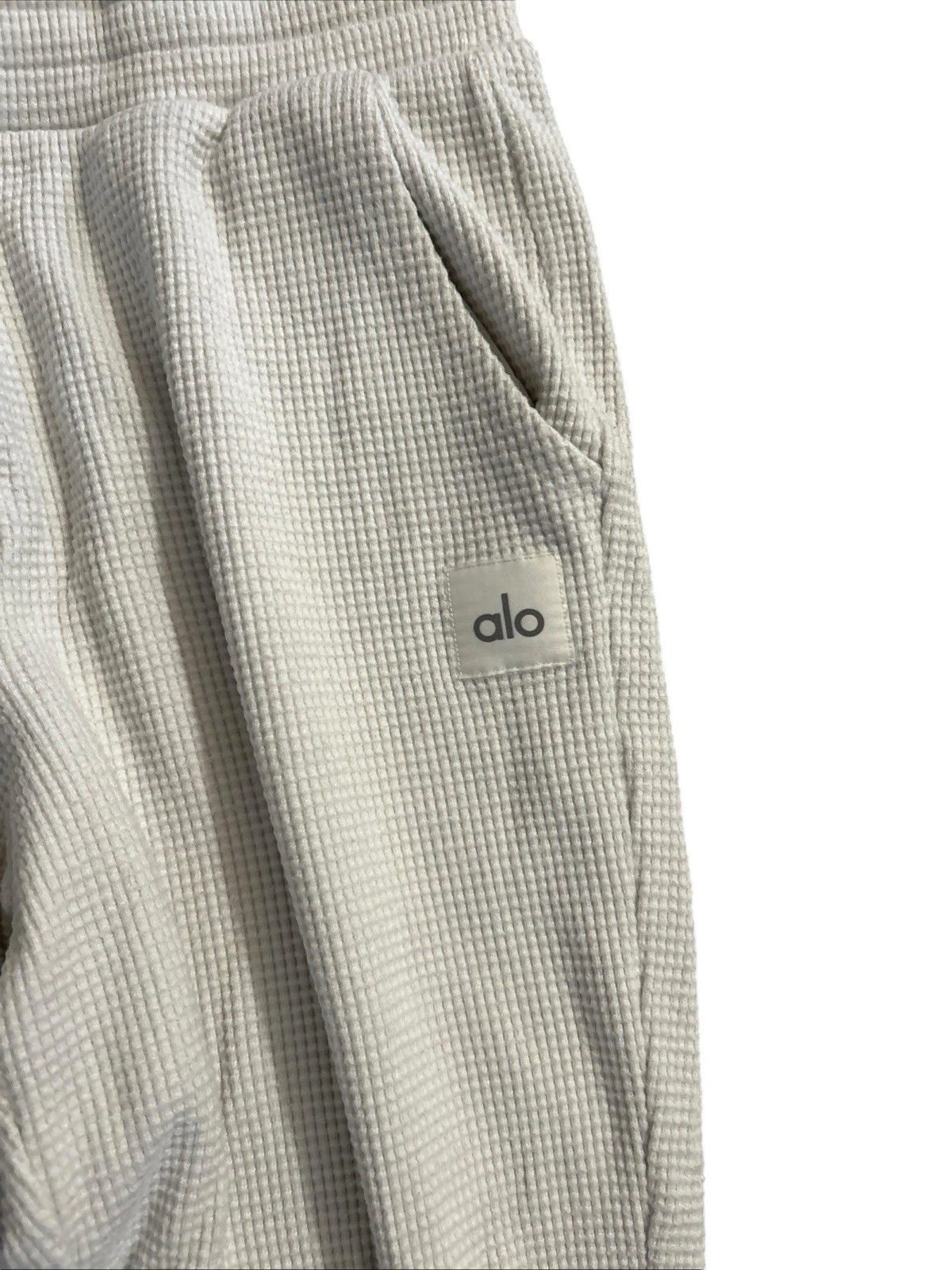 alo-yoga muse athletic waffle knit sweatpants