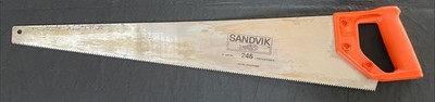 SANDVIK 246 Hand Saw 7T/8P 24'' Sweden | Orange Handle | FREE S&H