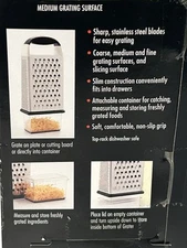 NEW OXO Good Grips Box Cheese Grater w/ StorageContainer Box GRATES SLICES - B10
