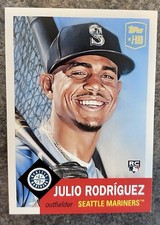 Julio Rodriguez 2023 Topps X J-Rod Stamp Buyback - 2022 Topps Living Rc #515 SP
