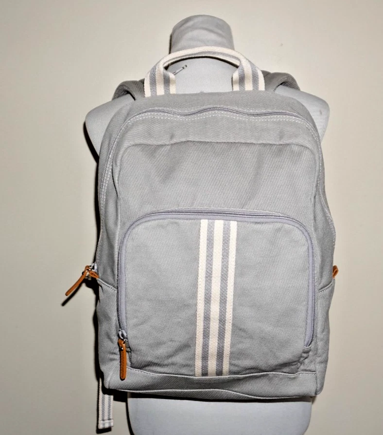 POTTERY BARN COTTON DIAPER BACKPACK WITH CHANGING PAD
