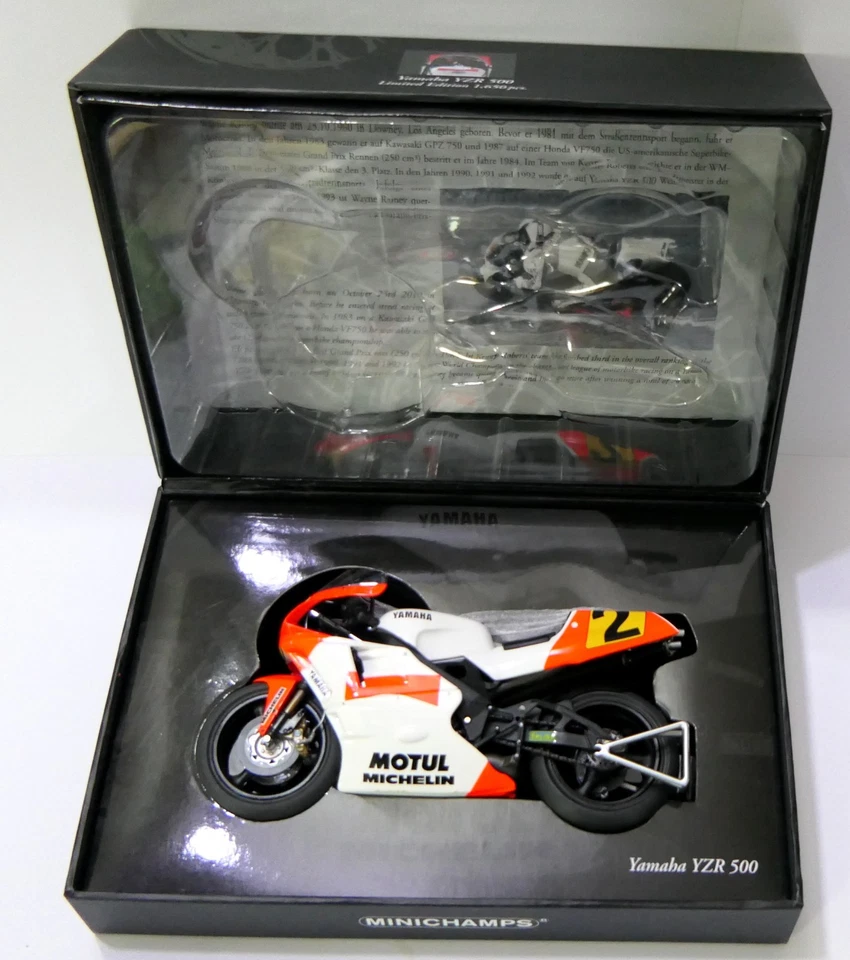 MINICHAMPS 1/12 WAYNE RAINEY YAMAHA YZR 500 CHAMPION DU MONDE GP 500 1990 1650PT - Photo 3/4