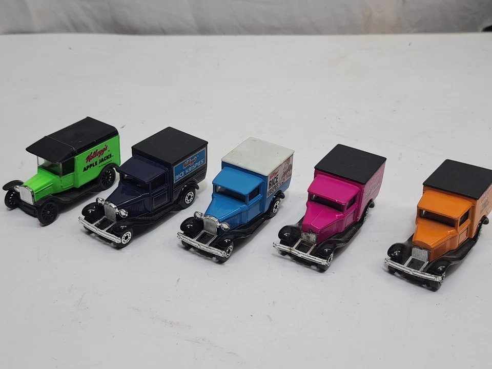 Set of 5 Vintage Matchbox Cars Kelloggs Diecast Trucks Mail In Used - Image 2 of 4