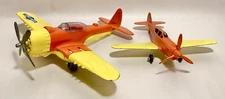 Vintage Hubley Diecast Airplane Lot, #495 Flying Circus & P40 Warhawk