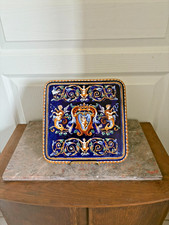 Ancien Repose Dessous Plat Faïence Céramique Gien Décor Renaissance