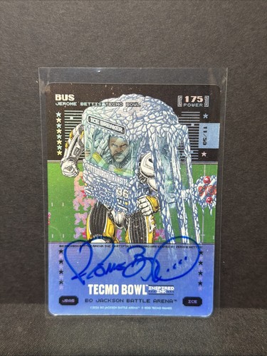 2026 Bo Jackson Battle Arena Tecmo Bowl Ice Breaker Auto Jerome Bettis 175 Power