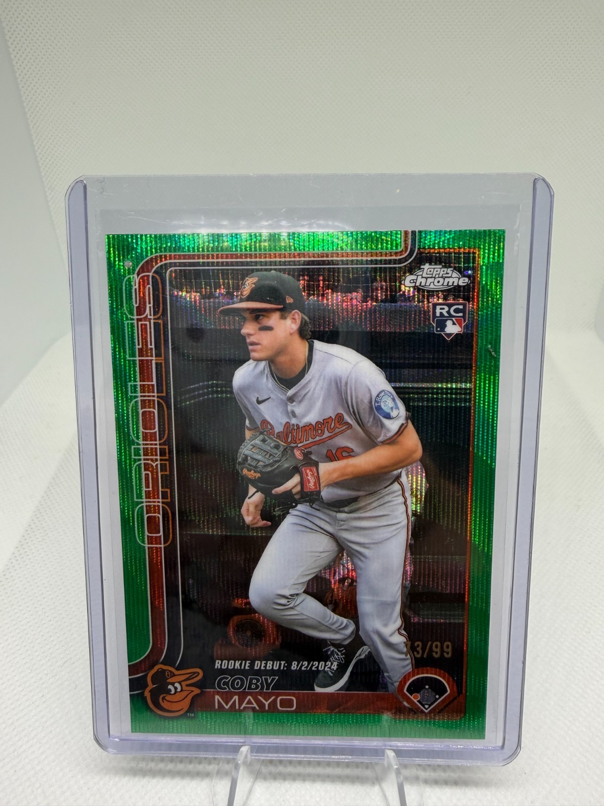 2025 Topps Chrome Update - Coby Mayo #USC94 Green Wave Refractor /99 (RC)