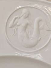 ARCADIA KPM Berlin Porcelain 8" Salad/Dessert Plate w/Mermaid Cameo MINT/UNUSED