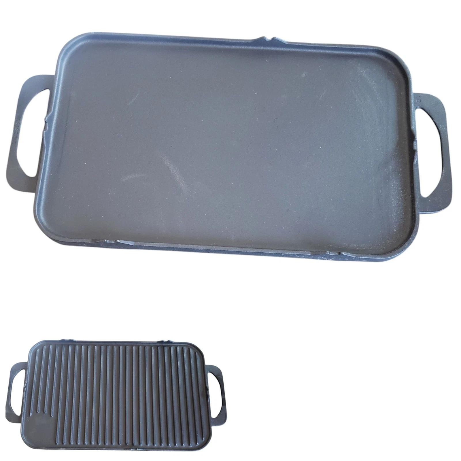 Nonstick Griddle Grill Pan, Reversible Grill Griddle Pan Camping BBQ 10x16