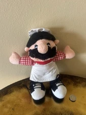 Vintage Showbiz Pizza Plush Pasqually Chef Chuck E. Cheese 10" Pizzaman Doll Toy