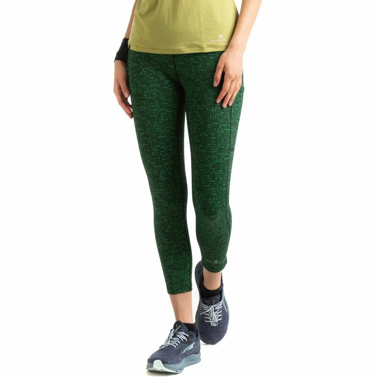 Ronhill Life Deluxe 7/8 Womens Running Tights - Green