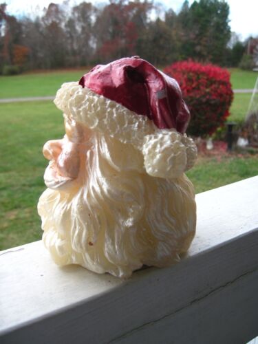 Vintage Santa Claus Christmas Candle 5" Wax Face Head-Gurley? - Picture 3 of 5