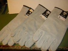 3 pair Wells Lamont Heavy Duty Extra Long MEN'S LARGE 13" Cowhide Leather Gloves