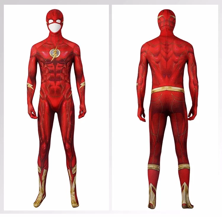 Body The Flash Barry Allen Disfraz Medias Halloween Anime Película Rojo Foto 2 de 4