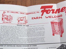 VTG FARM WELDING SERVICE MACHINE SHOP POSTER FORNEY MFG CO FT COLLINS CO X