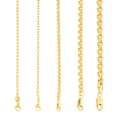 10K Yellow Gold 2mm-5mm Rolo Round 