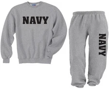 sweatsuit US United States Navy Military USN sweatshirt and sweatpants SM TO 3XL