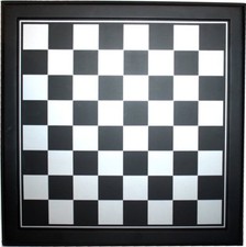 Classic Wooden Chess & Checkers Game Board Only - Black & White Square Pattern