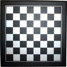 Classic Wooden Chess & Checkers Game Board Only - Black & White Square Pattern