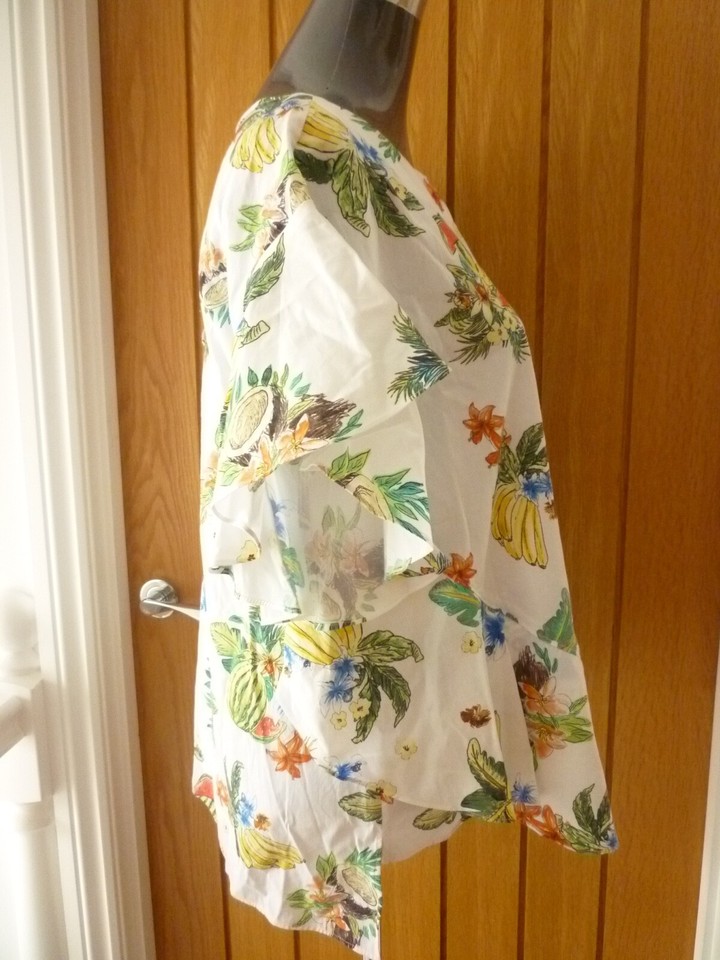 WOMENS TROPICAL PRINT TOP FROM ZARA SIZE MEDIUM NEW WITH TAG eBay