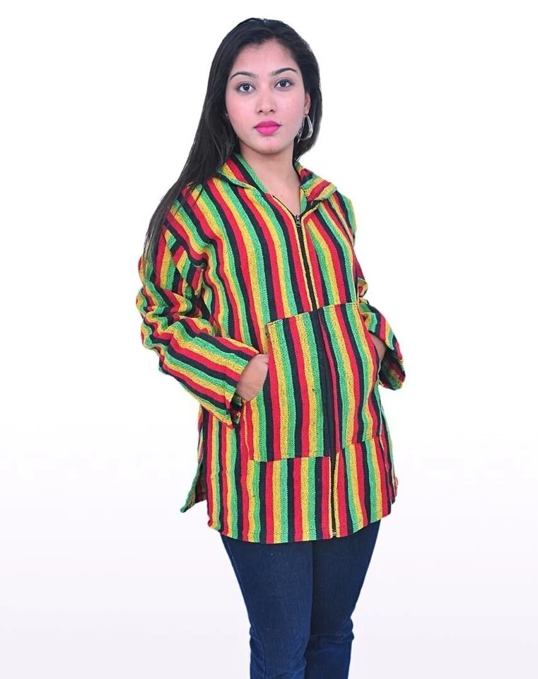 Sudadera con capucha de algodón pesado forrada para mujer con bolsillos crema... - Imagen 4 de 4